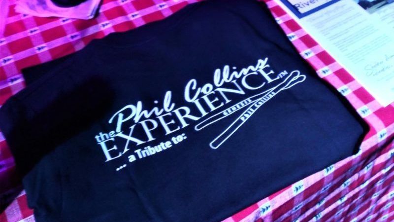 Black t-shirt with white 