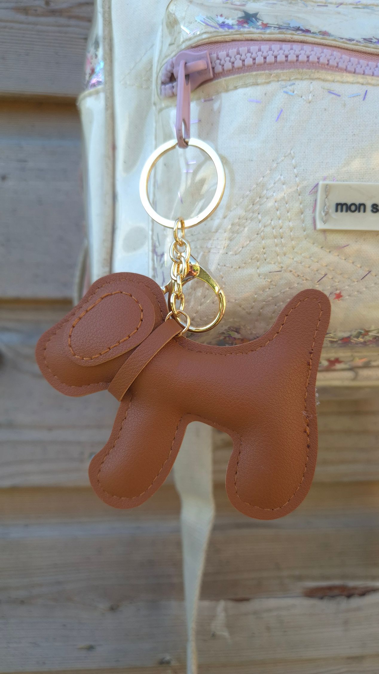 Sleutelhanger bruin hondje