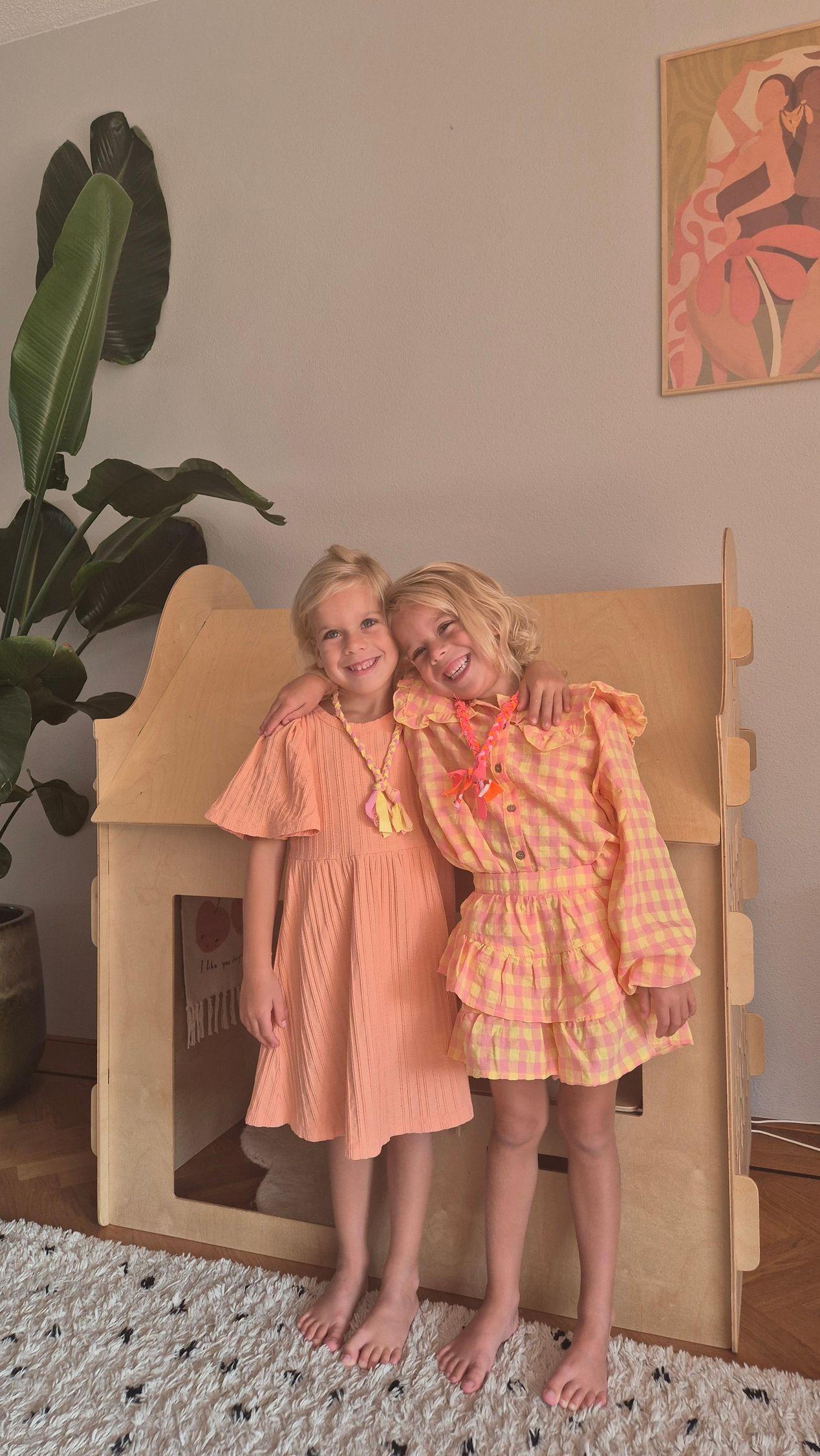 EigenwijZZjes gevlochten ketting geel