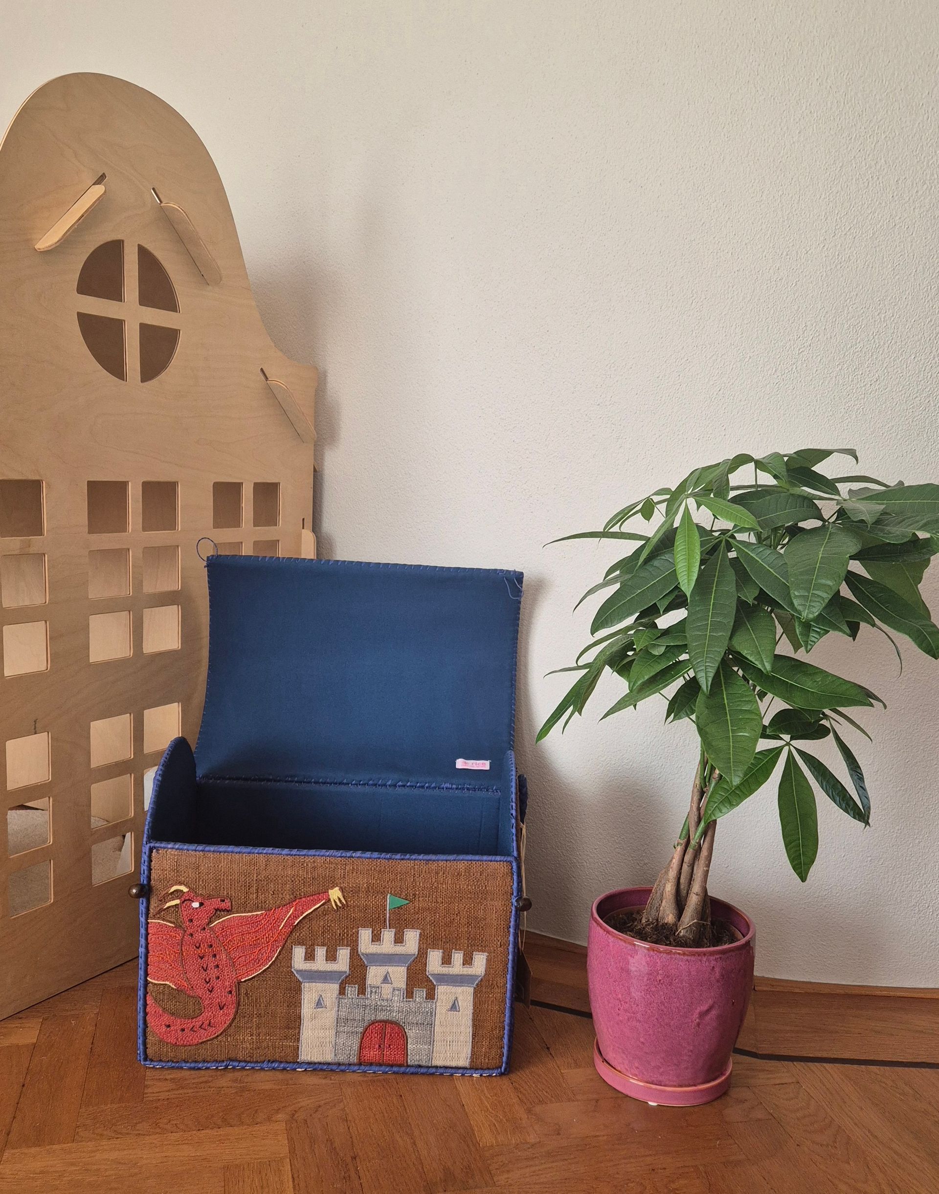 Rice Raffia opberghuis middel - Dragon Theme