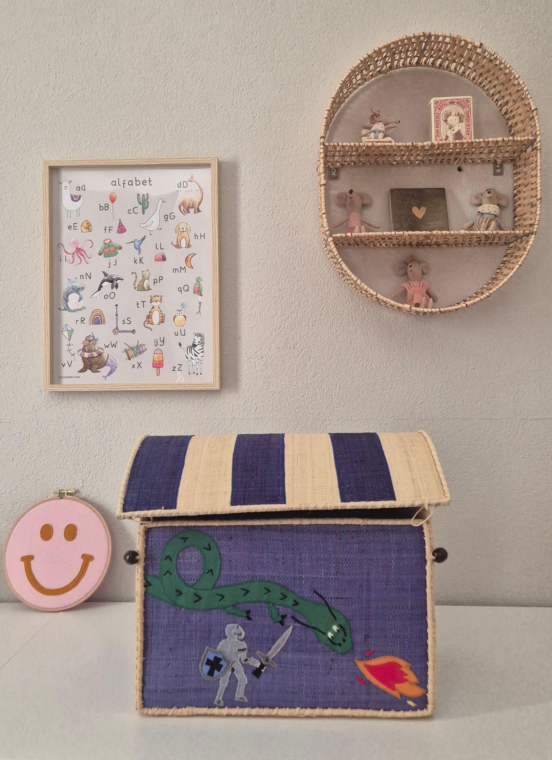 Rice Raffia opberghuis klein - Dragon Theme