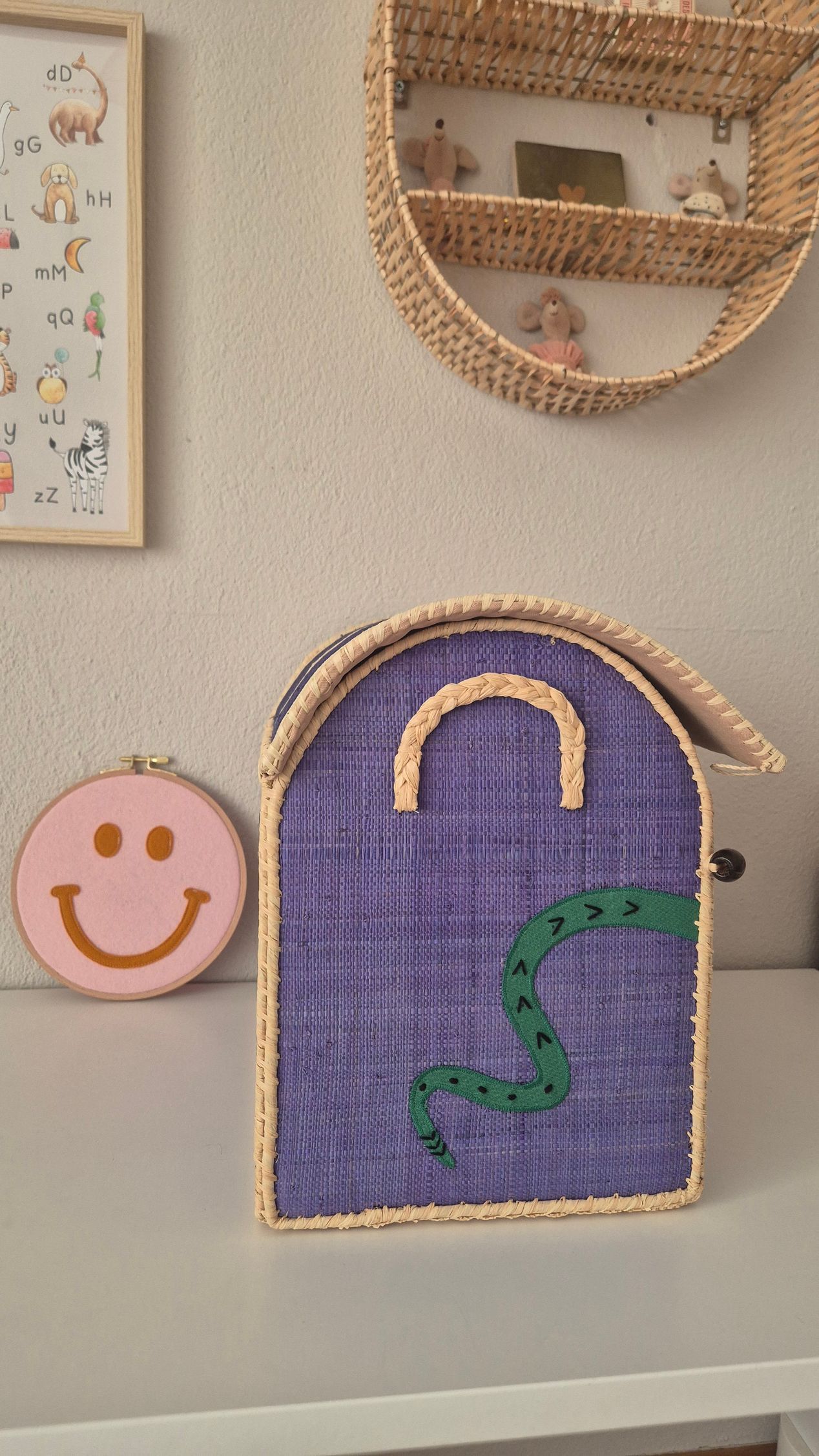 Rice Raffia opberghuis klein - Dragon Theme