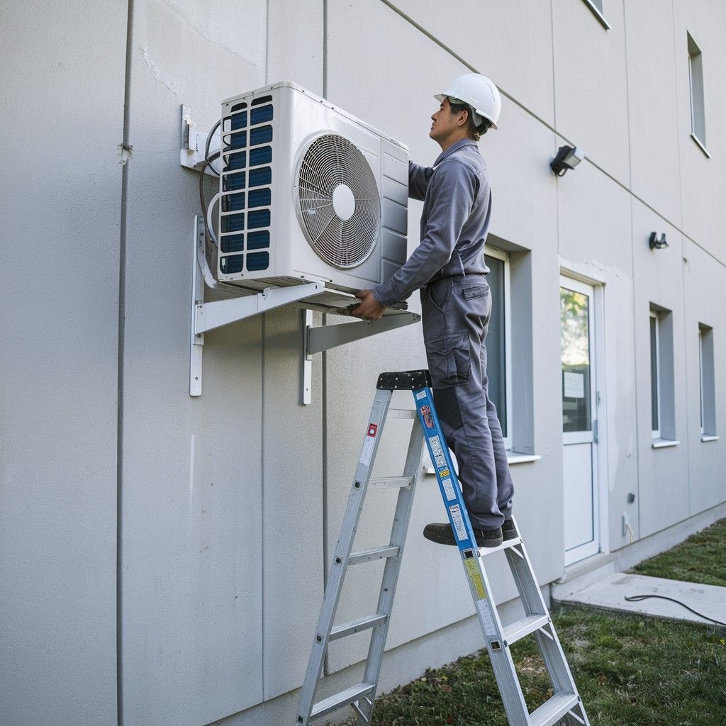 Elite HVAC technician diagnosing AC repair San Antonio issue for a customer