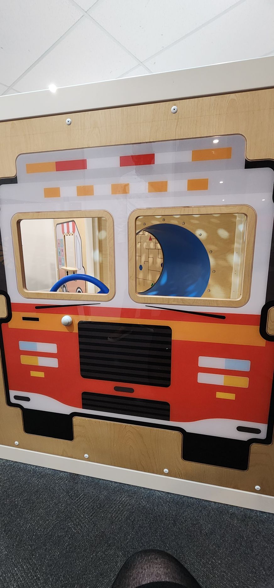 The front of a wooden ambulance