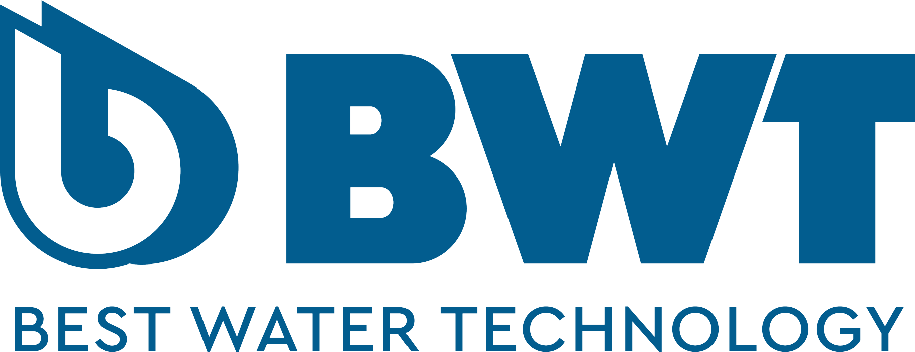 Das BWT-Logo ist blau-weiß und trägt den Schriftzug „Best Water Technology“.