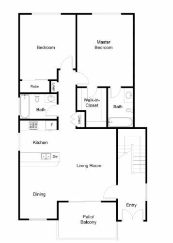 2 Bedroom Floor Plan