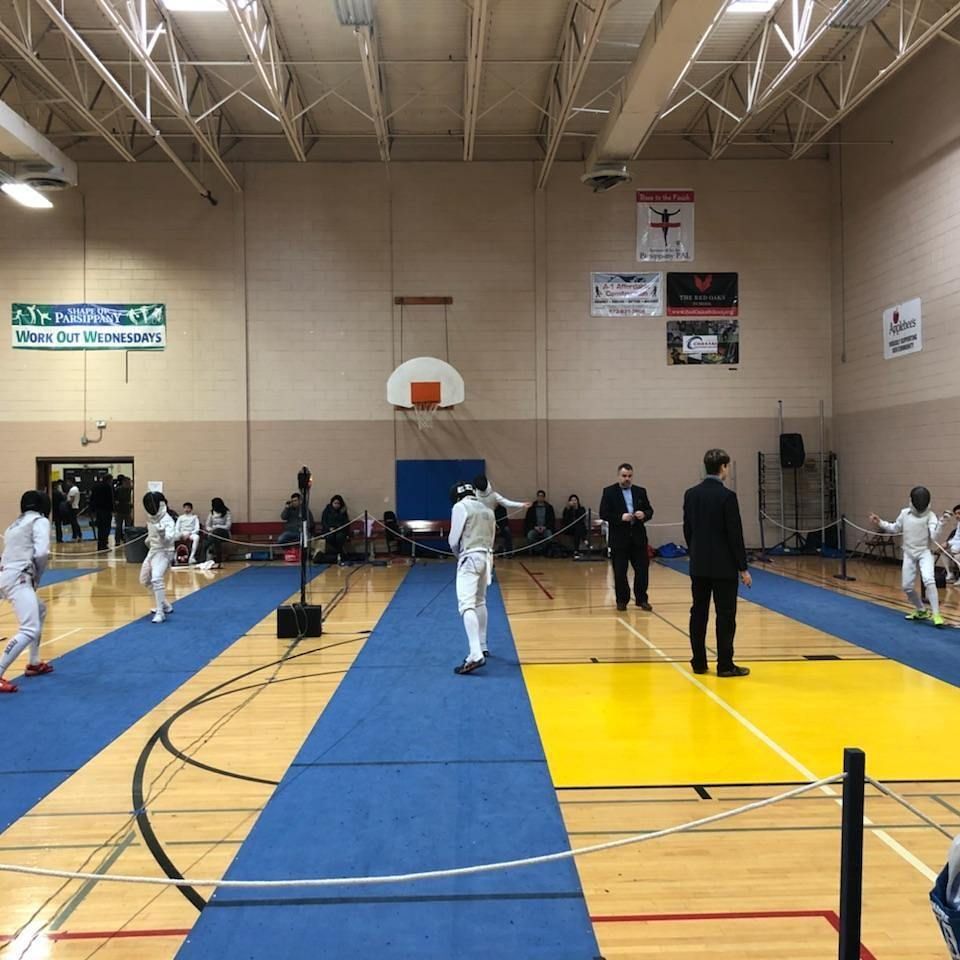 Fencing Session in Gym — Metuchen, NJ — Premier Fencing Club