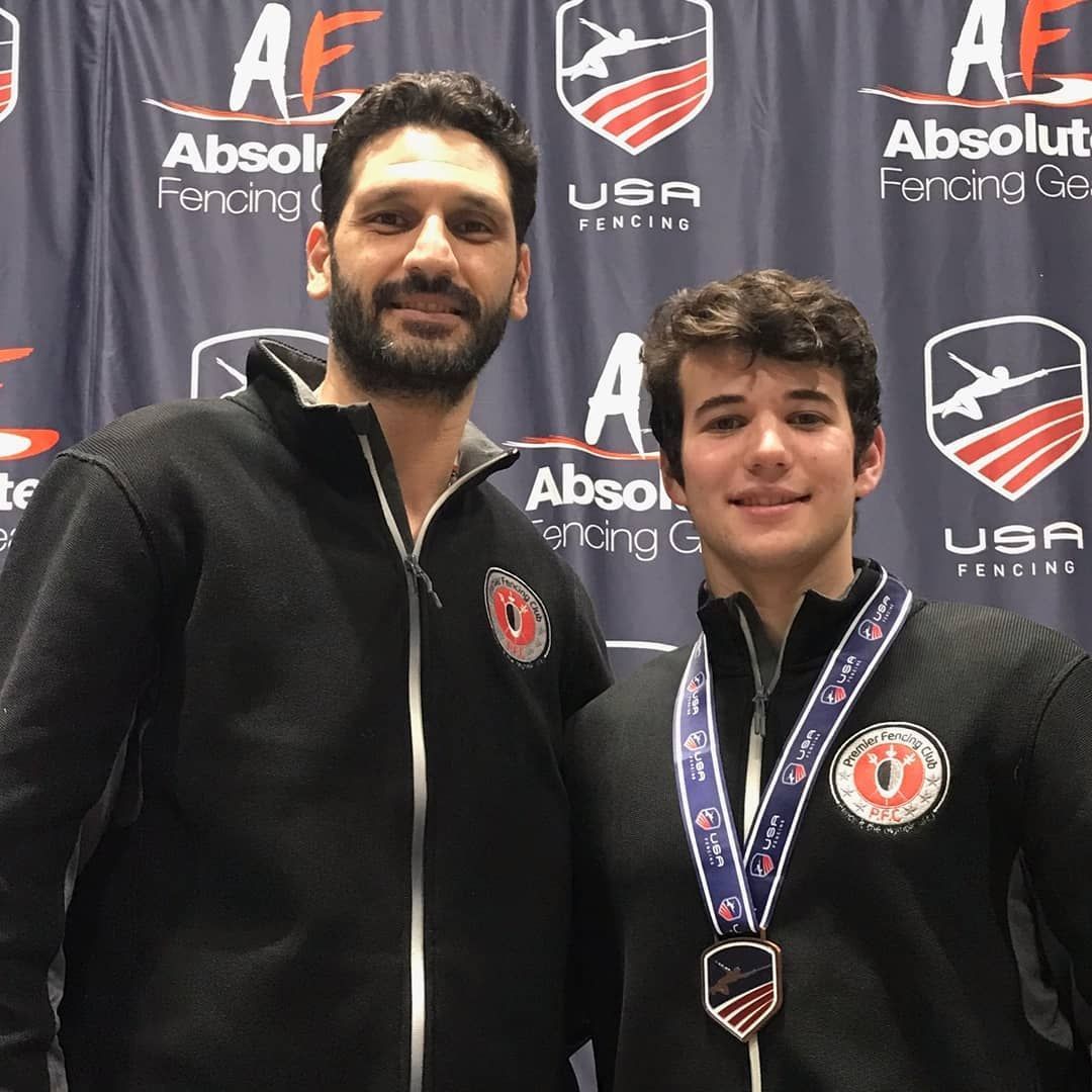 Fencing Coach and Student — Metuchen, NJ — Premier Fencing Club