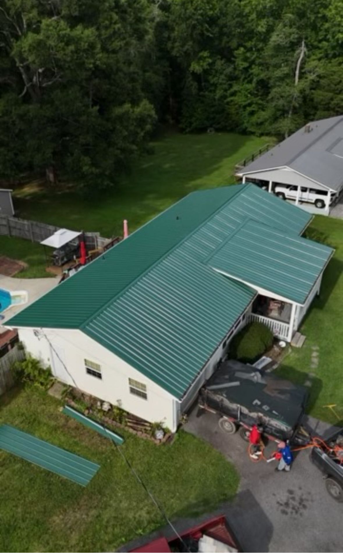 A custom lifetime warranty metal roof completed by escalade roofing in greensboro north carolina. 