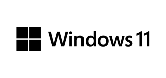 a black and white logo for windows 11 on a white background .