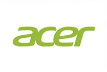 a green acer logo on a white background