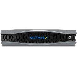a nutanix server is sitting on top of a white table .