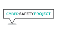 a logo for the cyber safety project with a speech bubble .