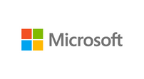 the microsoft logo is on a white background .