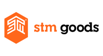 a logo for a company called stm goods .