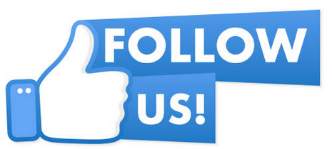 Facebook follow us with a thumbs up