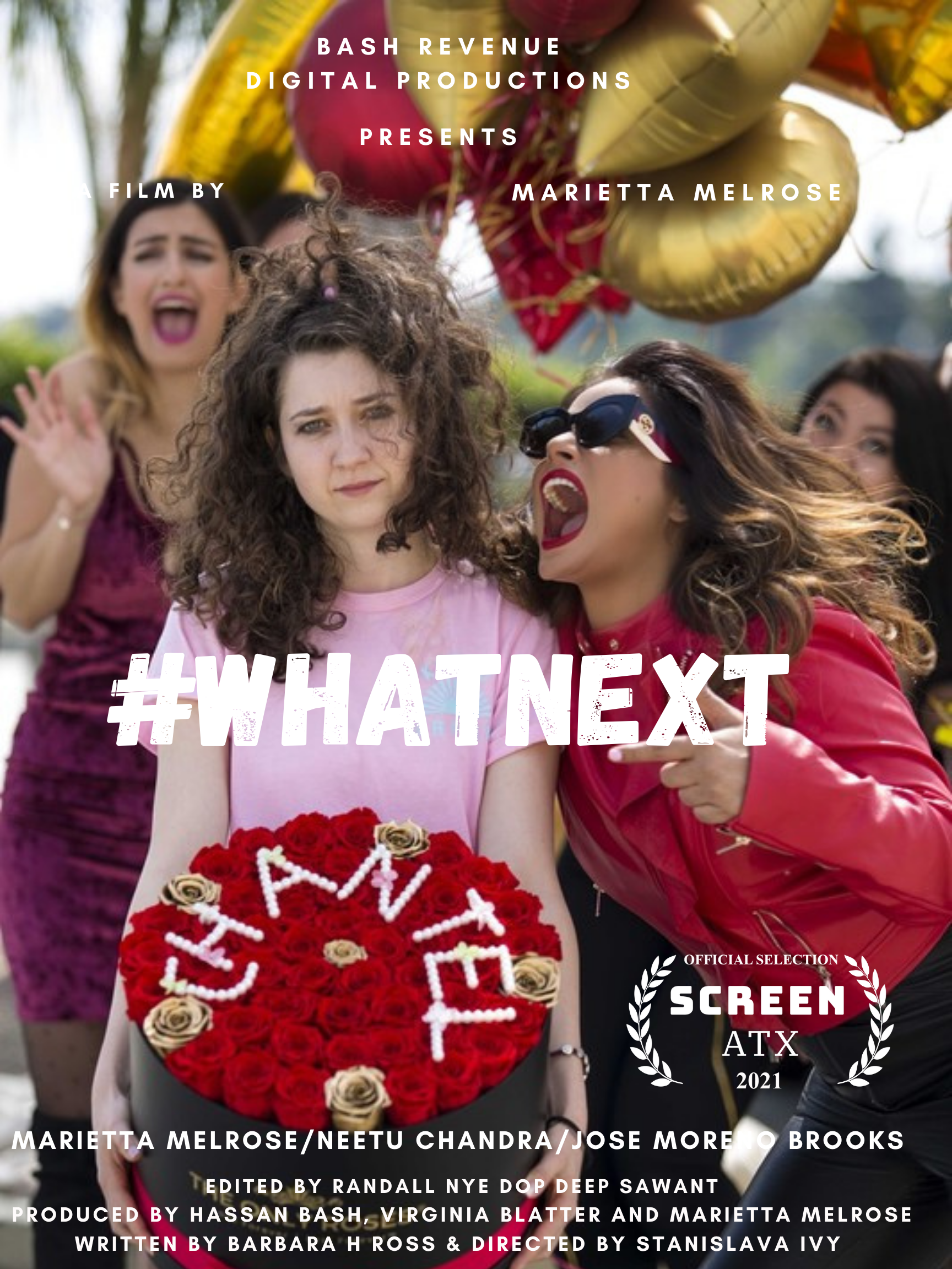 #whatnext written by Barbara Ross starring Marietta Melrose going to LA Femme Film Festival