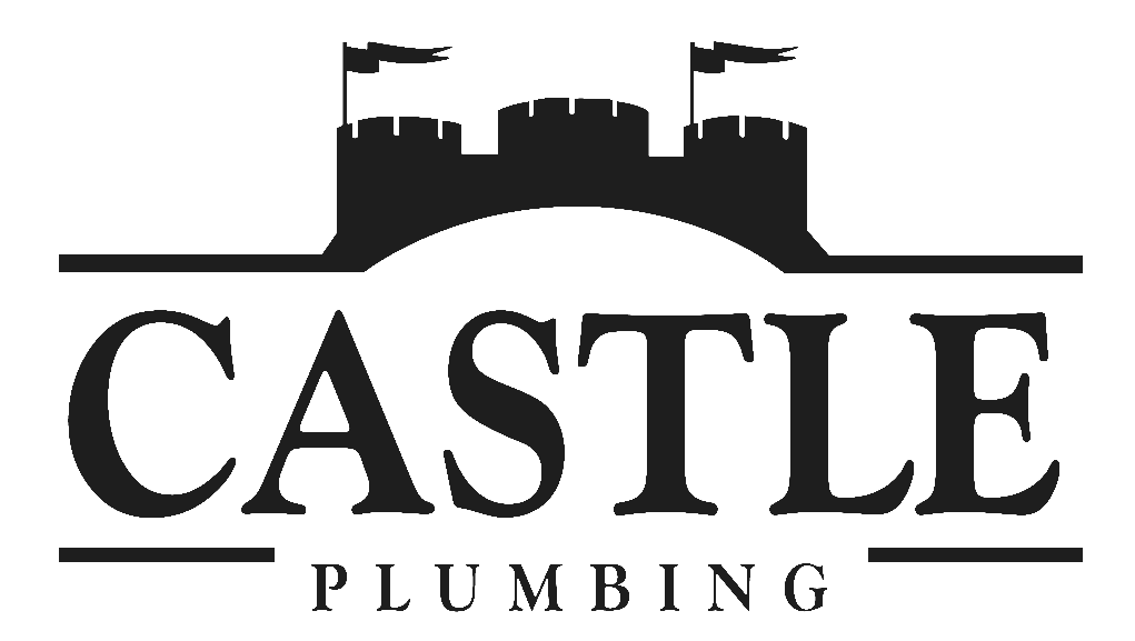 Castle Plumbing logo: a castle silhouette over the word