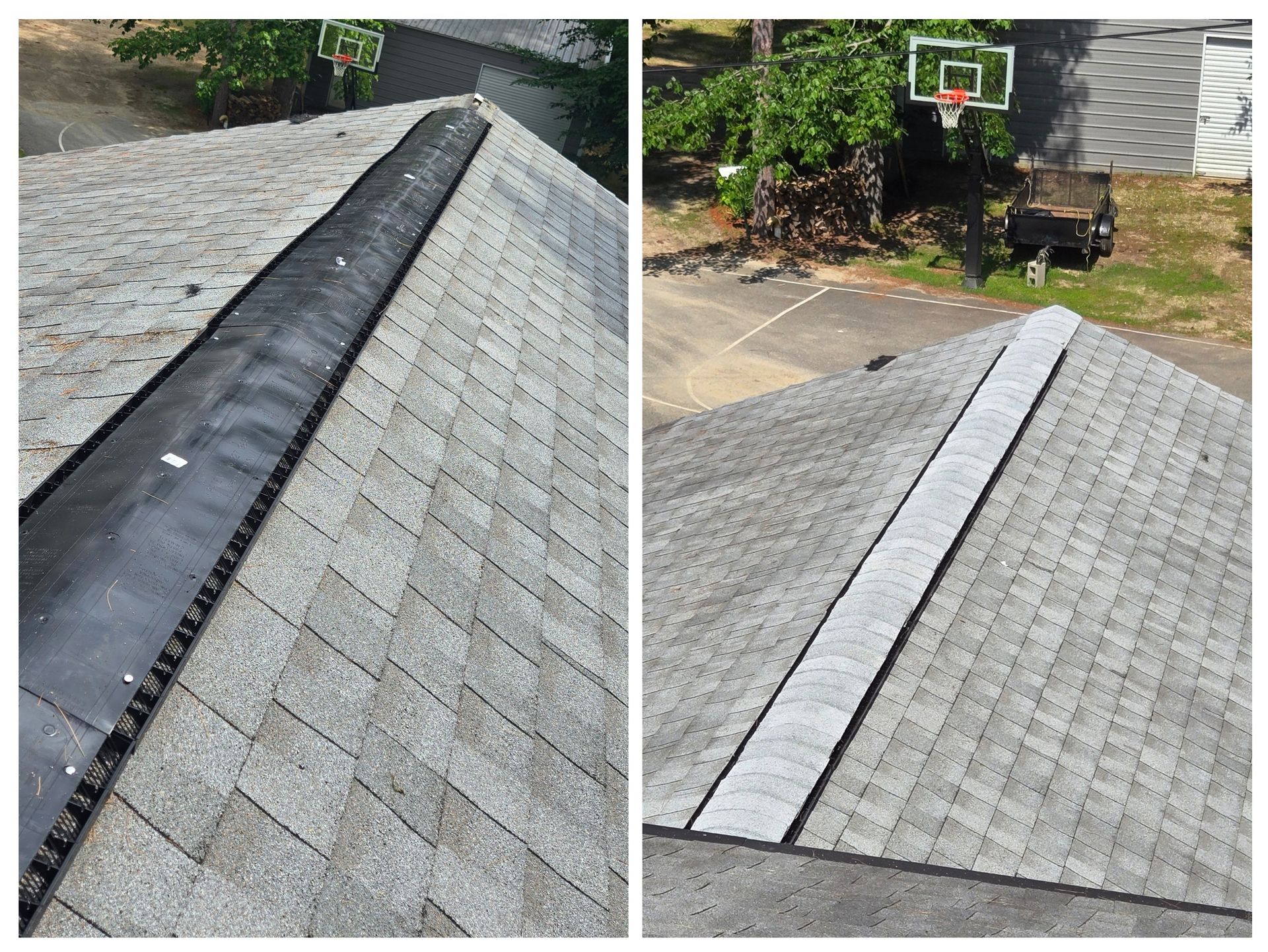 Ridge Cap Shingle Replacement in Hampton New Hampshire