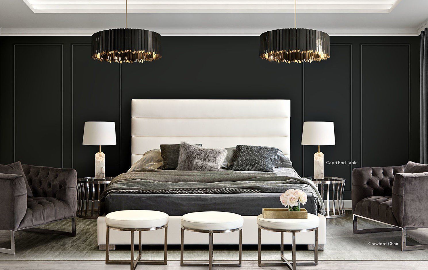 Bardot White Crawford bedroom furniture