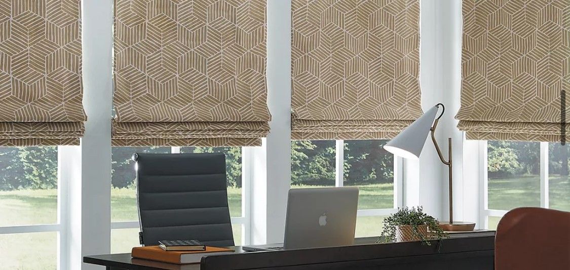 Brown window coverings