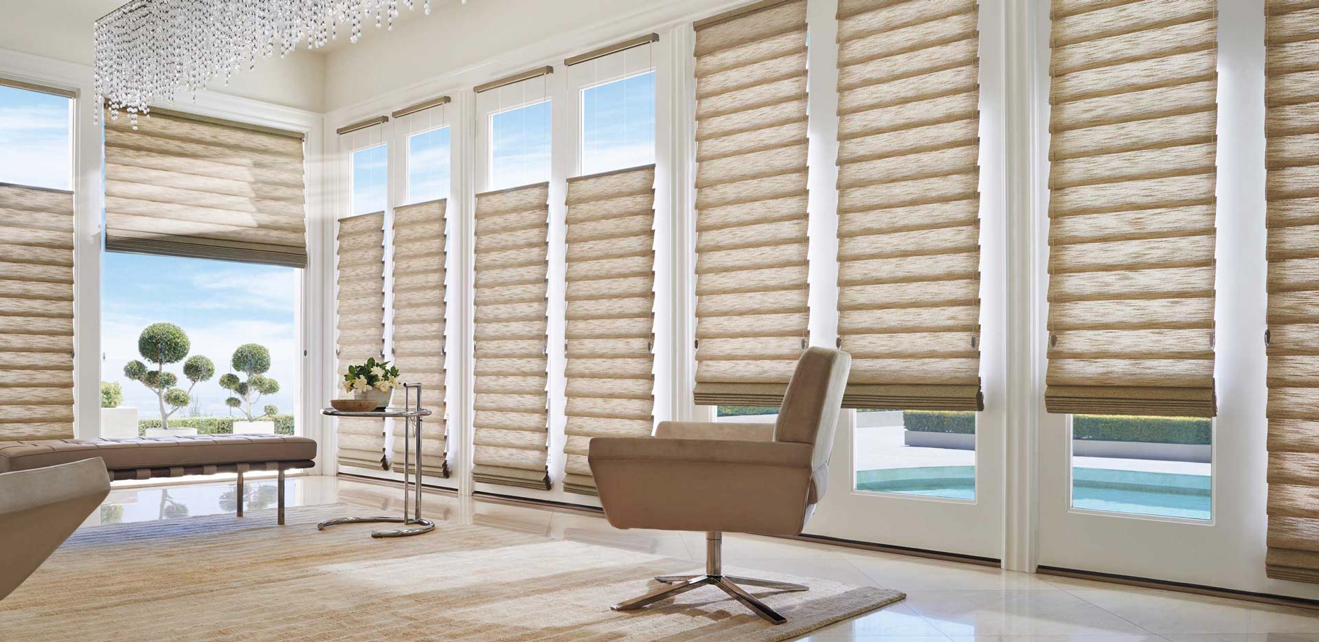 Custom Shutters in Home Office