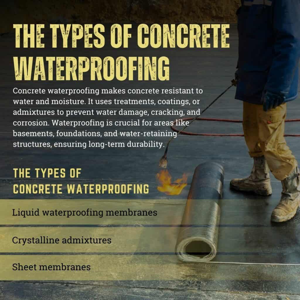 the Types of Concrete Waterproofing