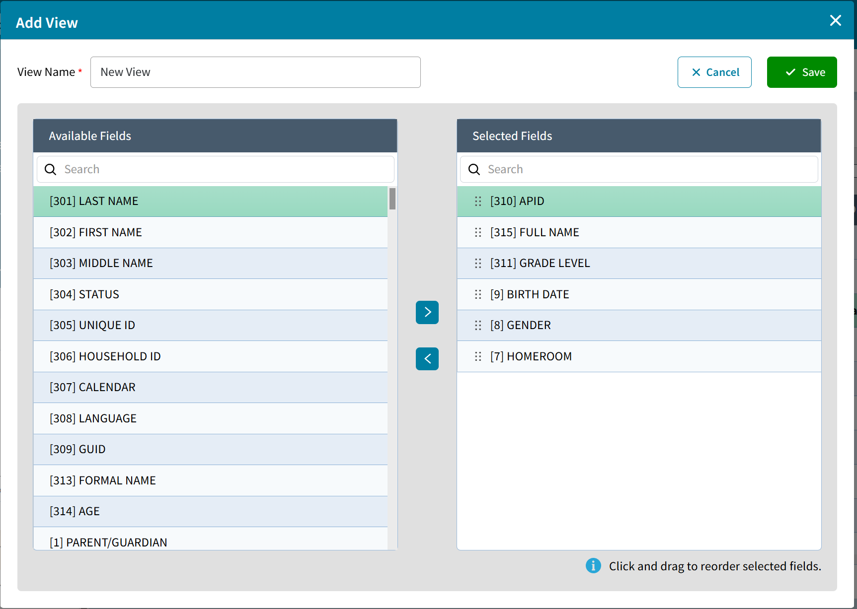 AdminPlus View Settings