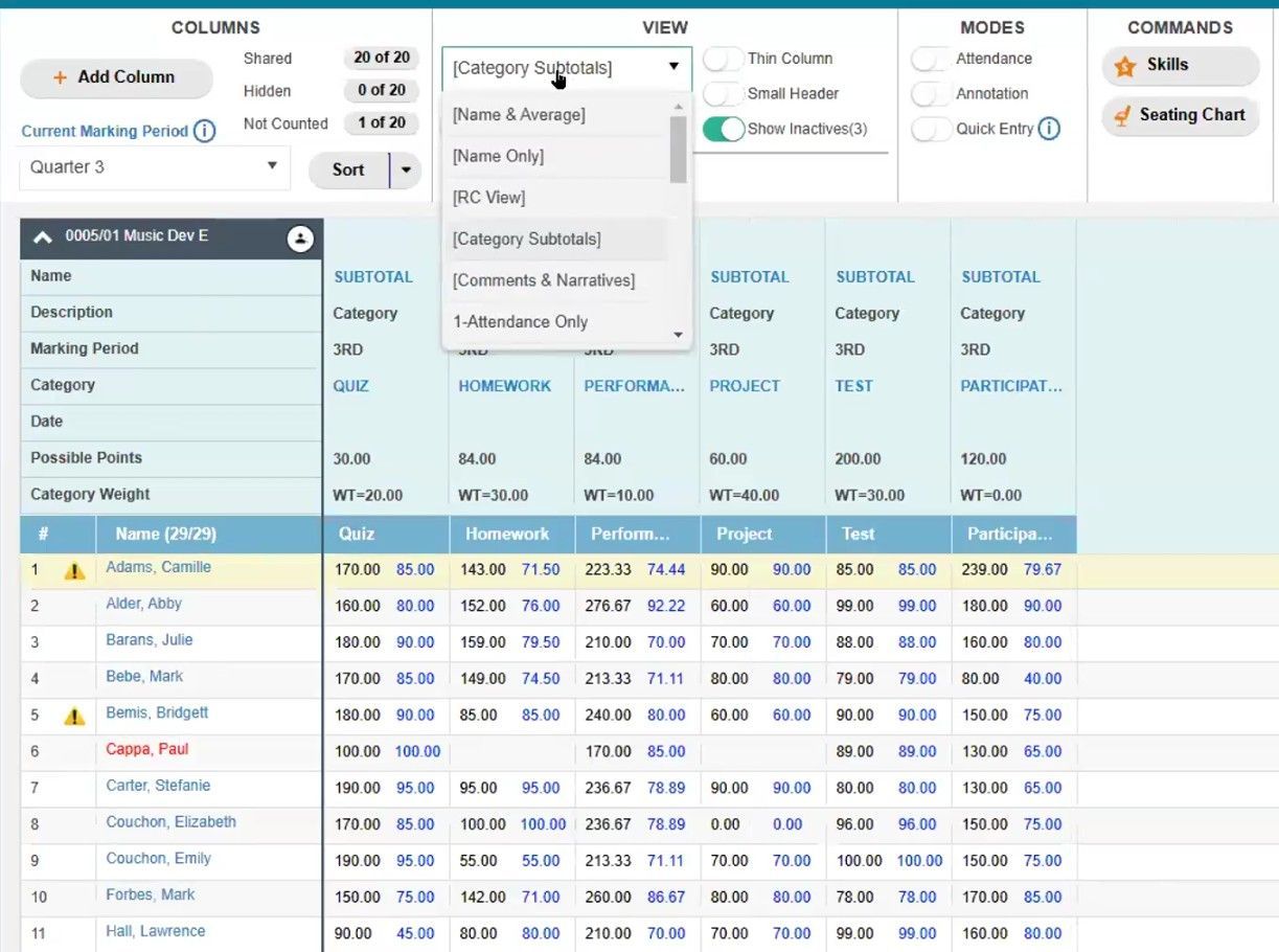TeacherPlus Gradebook Add Annotations