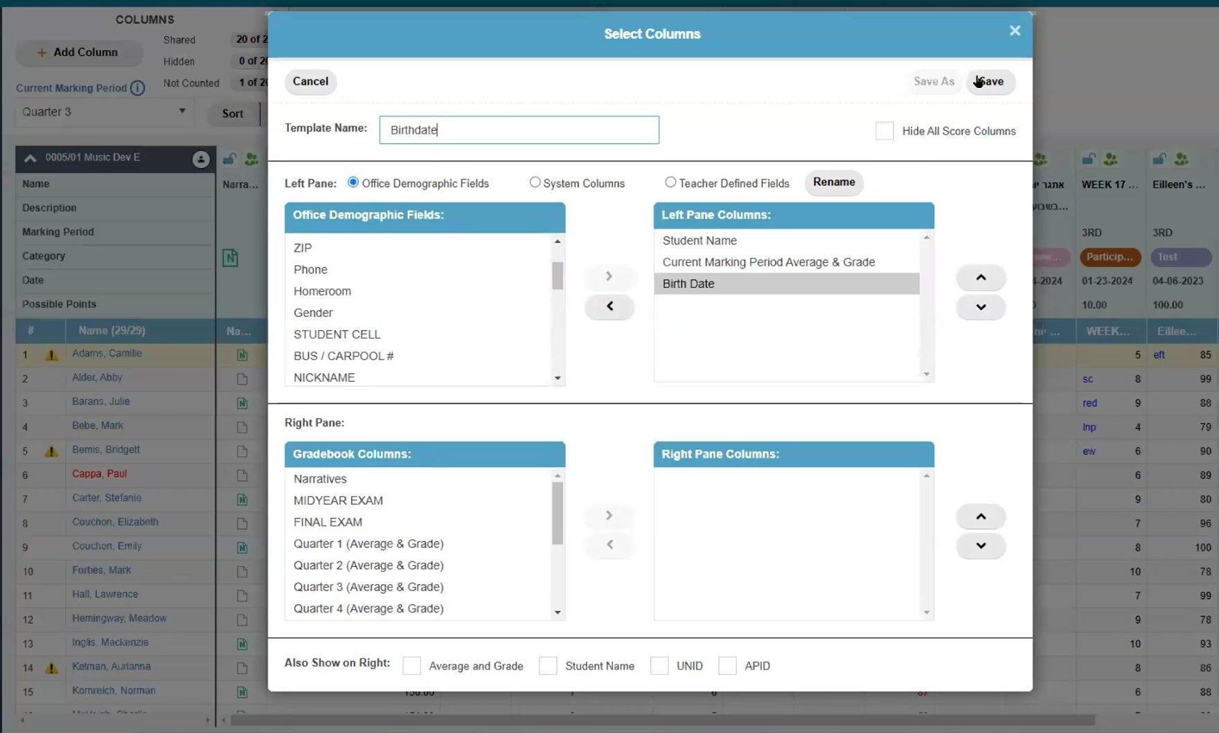 TeacherPlus Gradebook Add Annotations
