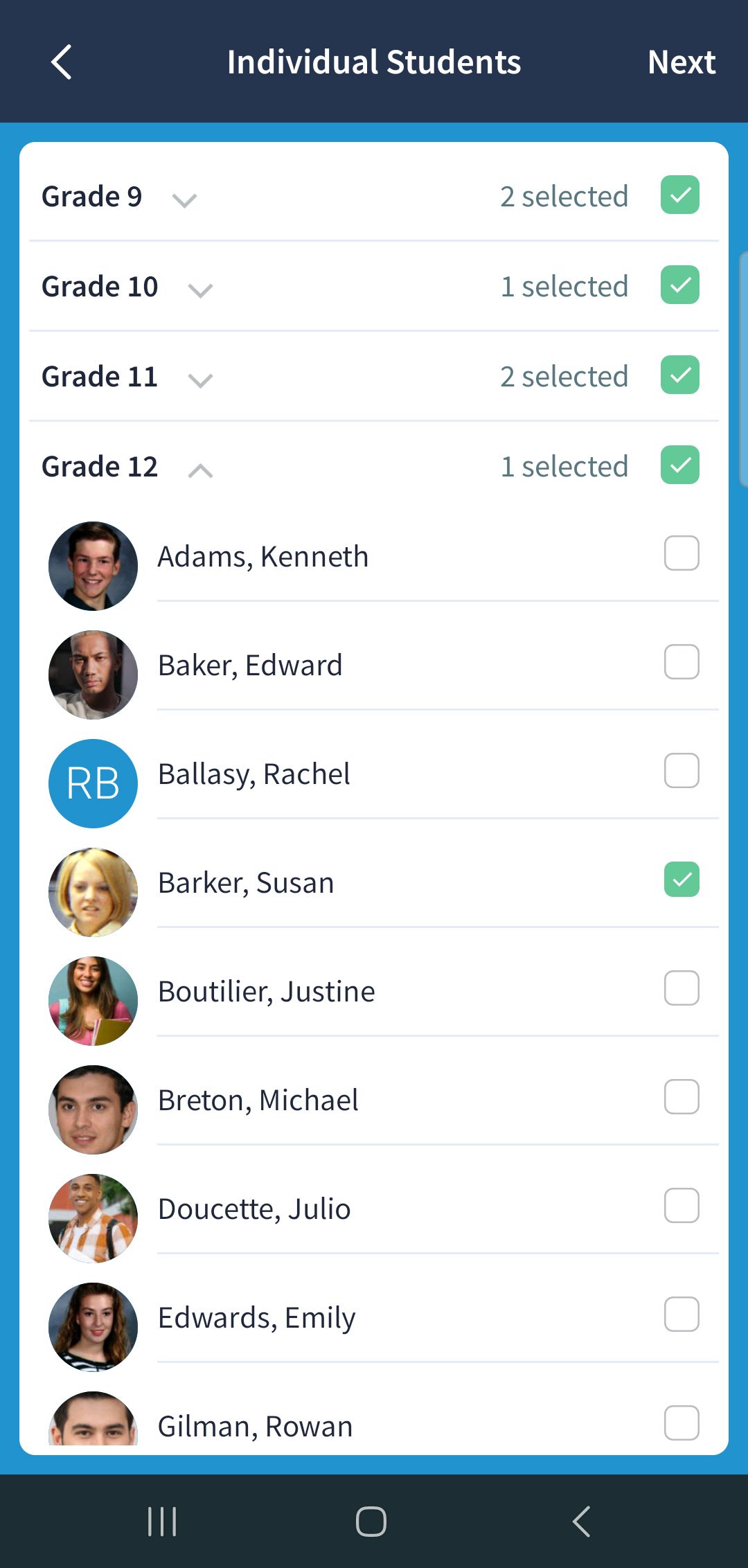 AdminPlus Mobile App - AP Notify Student Lookup