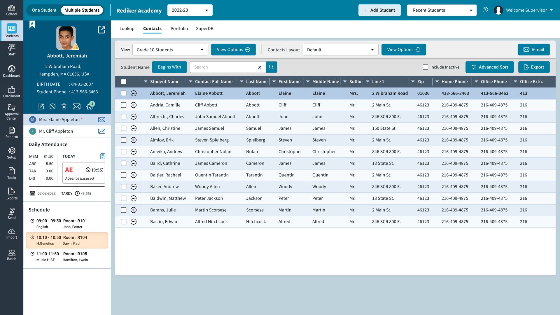 Demographics: Multi-Student View