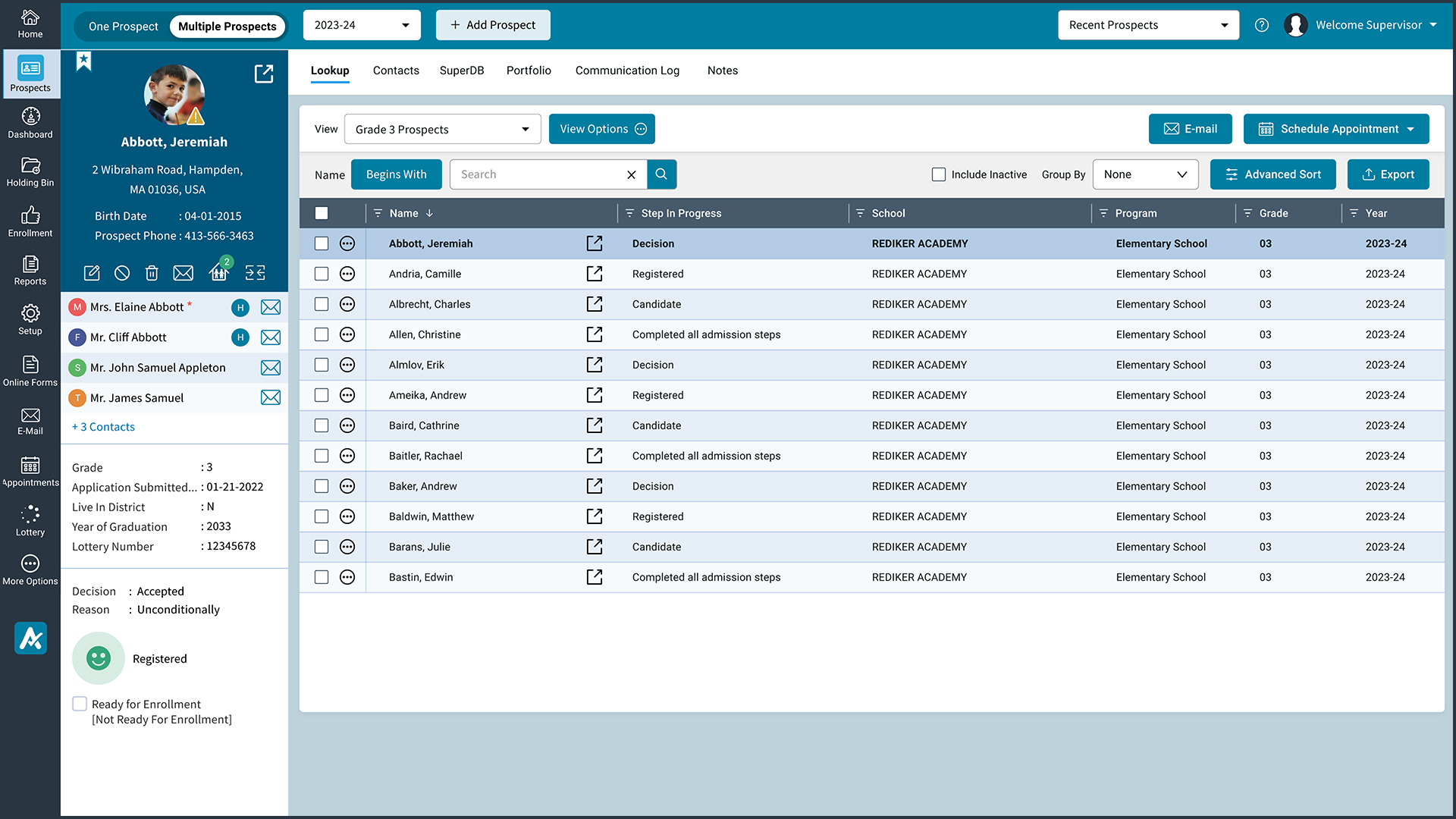 Prospect Lookup