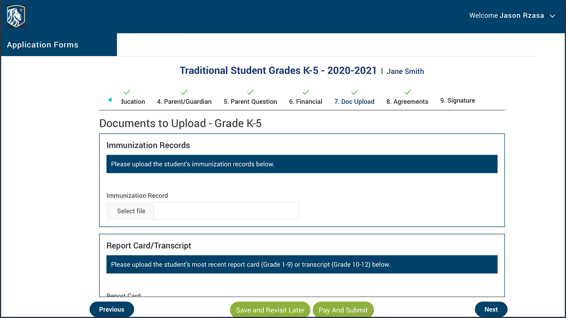 Online Applications