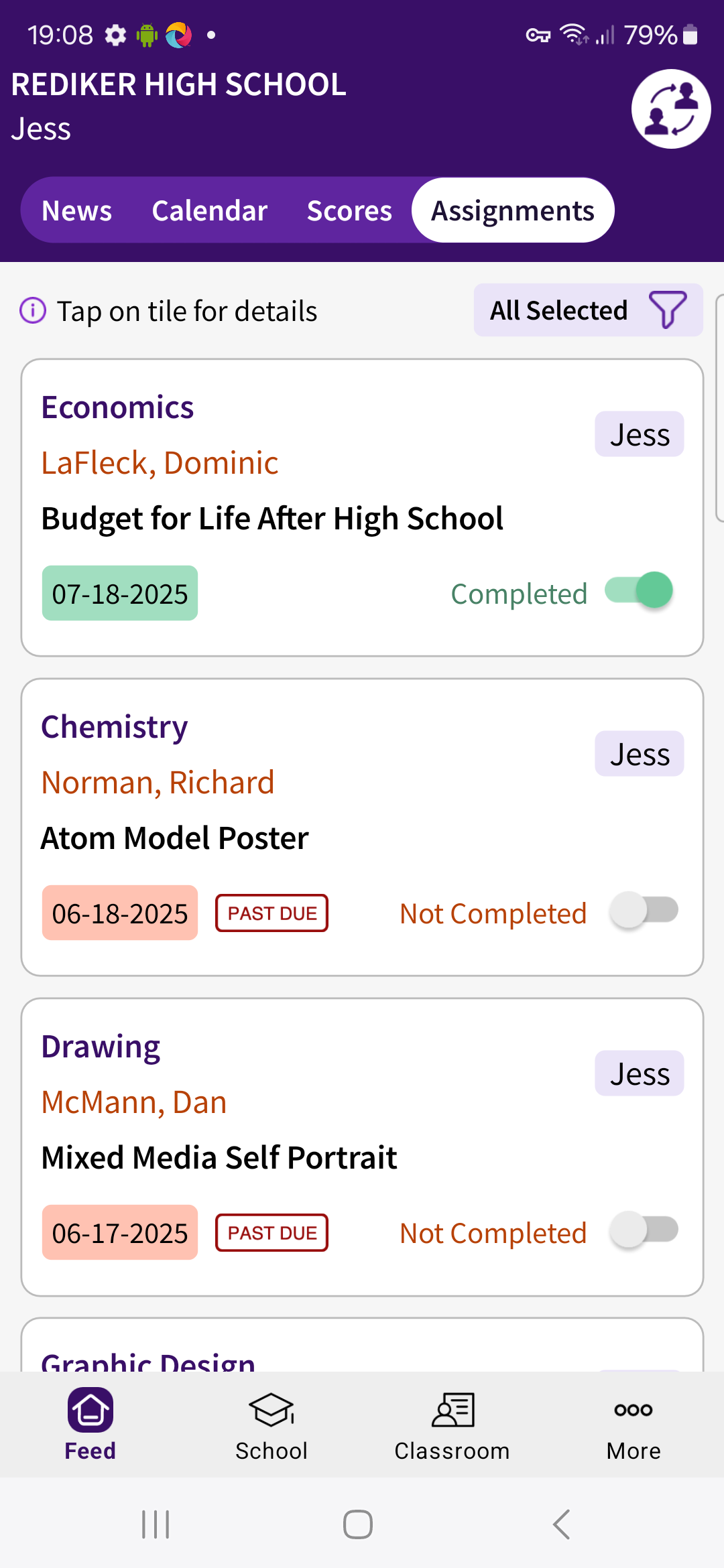 Assignments Feed
