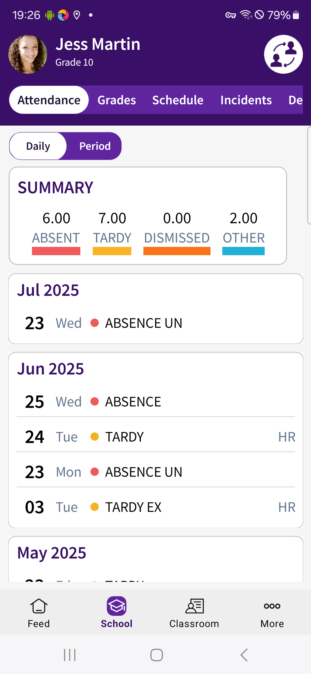 Daily Attendance