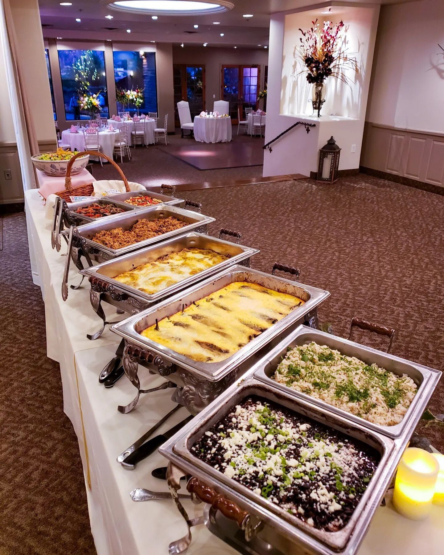 A mainstreet catering dinner spread