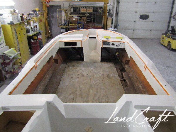 Rally boat restoration in process