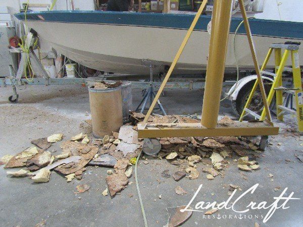 Rally boat restoration in process