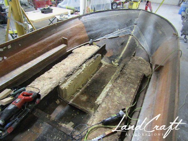 Rally boat restoration in process