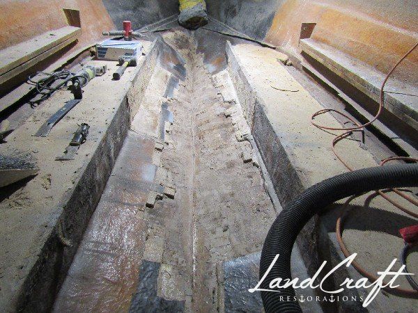 Rally boat restoration in process