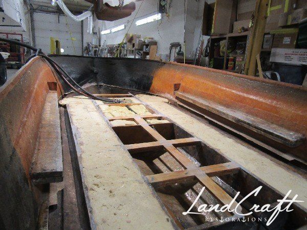 Rally boat restoration in process