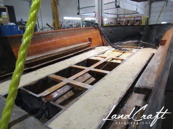 Rally boat restoration in process