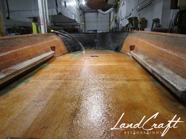 Rally boat restoration in process