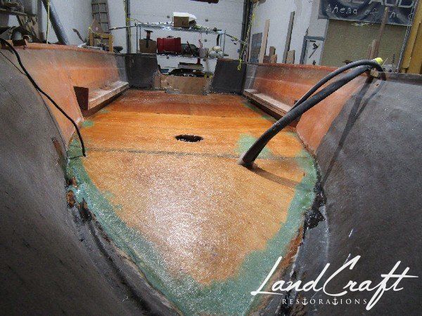 Rally boat restoration in process