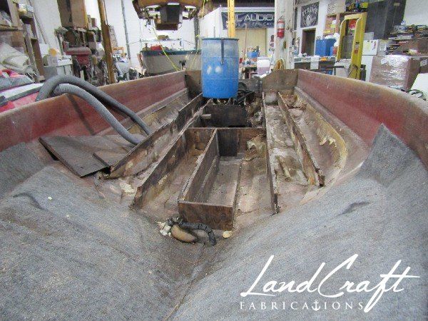 Spirit boat bottom hull structure in process of repair and restoration