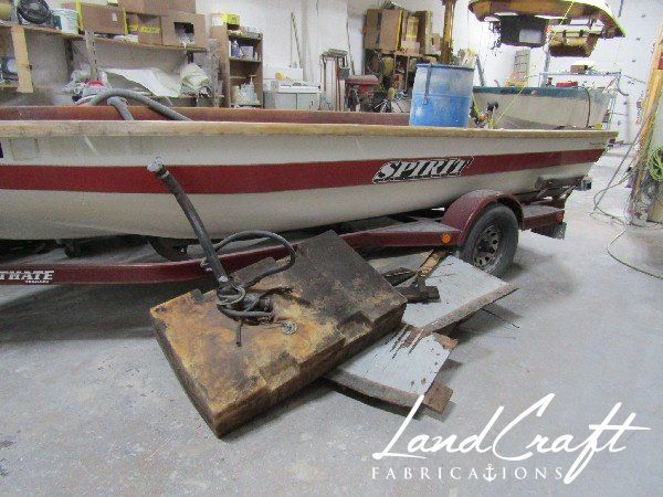Spirit boat bottom hull structure in process of repair and restoration