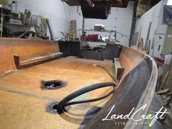 Rally boat restoration in process