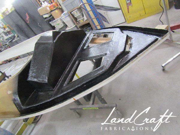 Spirit boat top cap structural fiberglass repairs completed