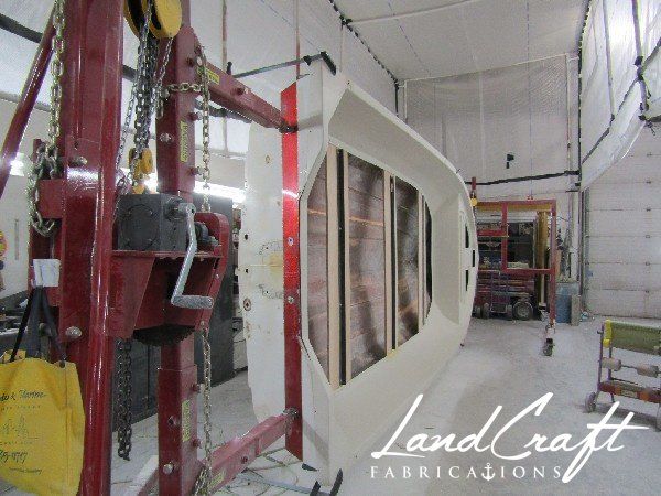 Spirit boat bottom hull structural interior reconstruction in process